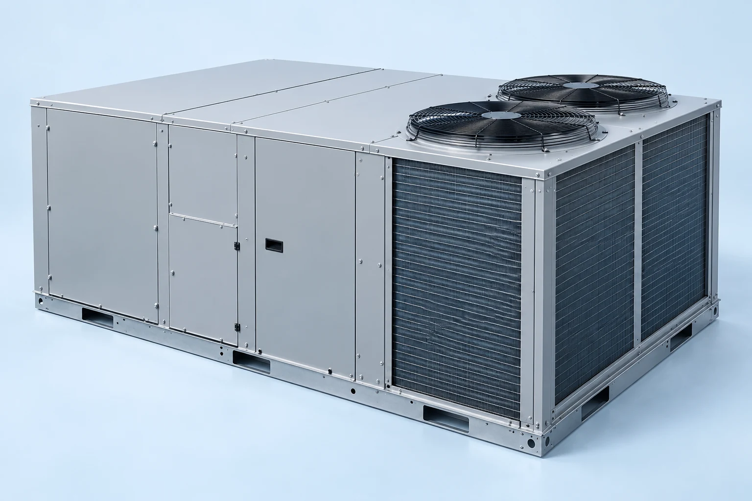 Unbranded commercial rooftop unit, shown as an illustrative equipment assembly